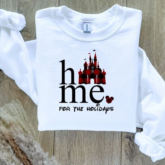 Disney Home For the Holidays Sweatshirt Sweater - Picture 1 of 5